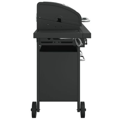 vidaXL Barbecue gril à gaz avec 5 brûleurs noir acier enduit de poudre