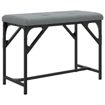 vidaXL Banc à manger gris clair 62x32x45 cm acier et tissu