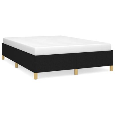 vidaXL Cadre de lit sans matelas noir 140x190 cm tissu