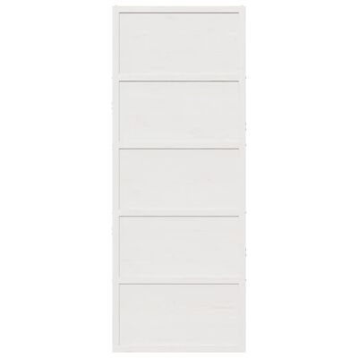 vidaXL Porte de grange blanc 80x208 cm bois massif de pin