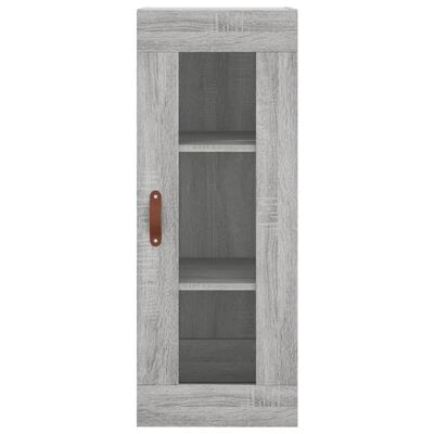 vidaXL Buffet haut Sonoma gris 34,5x34x180 cm Bois d'ingénierie