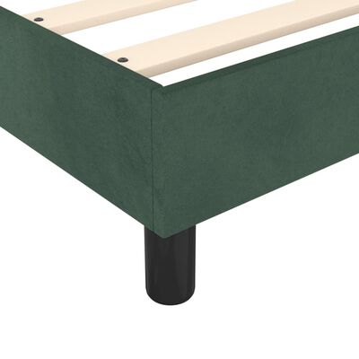 vidaXL Cadre de lit Vert foncé 140x190 cm Velours