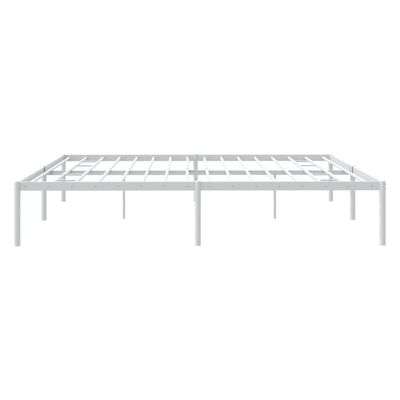 vidaXL Cadre de lit métal sans matelas blanc 180x200 cm