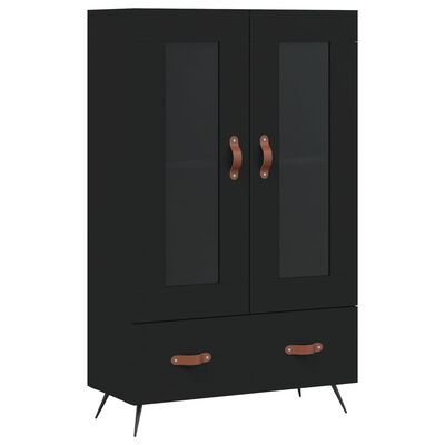 vidaXL Buffet haut noir 69,5x31x115 cm bois d'ingénierie