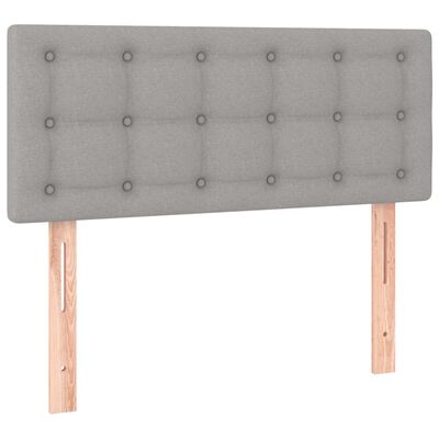 vidaXL Tête de lit à LED Gris clair 100x5x78/88 cm Tissu