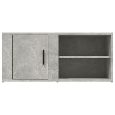 vidaXL Meuble TV Gris béton 80x31,5x36 cm Bois d'ingénierie