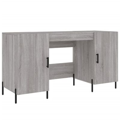 vidaXL Bureau sonoma gris 140x50x75 cm bois d'ingénierie