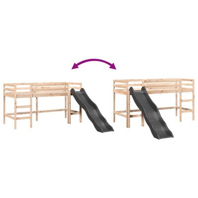 vidaXL Lit mezzanine d'enfants sans matelas 80x200 cm bois pin massif