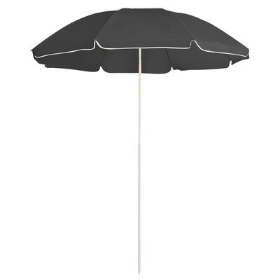 vidaXL Parasol de jardin avec mât en acier anthracite 180 cm