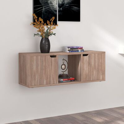 vidaXL Meuble TV Chêne Sonoma gris 88,5x27,5x30,5 cm Bois d’ingénierie