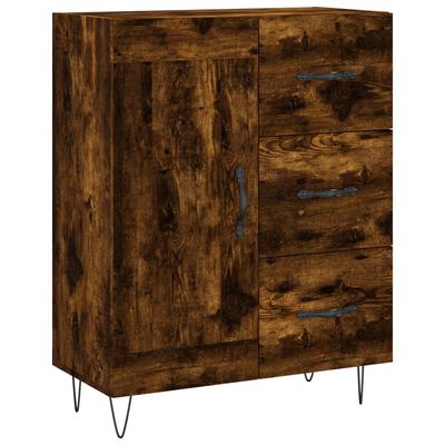 vidaXL Buffet chêne fumé 69,5x34x90 cm bois d'ingénierie