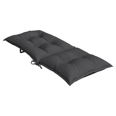 vidaXL Coussins de chaise à dossier haut lot de 6 anthracite mélangé