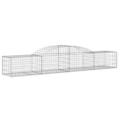 vidaXL Paniers à gabions arqués 17 pcs 300x50x40/60 cm fer galvanisé