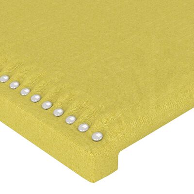 vidaXL Tête de lit avec oreilles Vert 103x23x78/88 cm Tissu