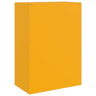 vidaXL Buffet jaune moutarde 67x39x95 cm acier