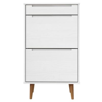 vidaXL Armoire à chaussures MOLDE Blanc 59,5x35x103 cm Bois de pin