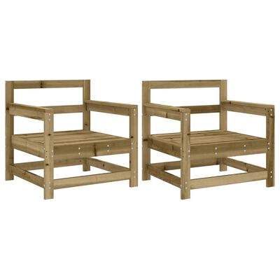 vidaXL Chaises de jardin lot de 2 bois de pin imprégné