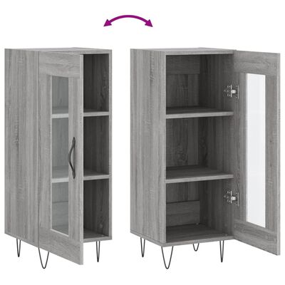 vidaXL Buffet Sonoma gris 34,5x34x90 cm Bois d'ingénierie