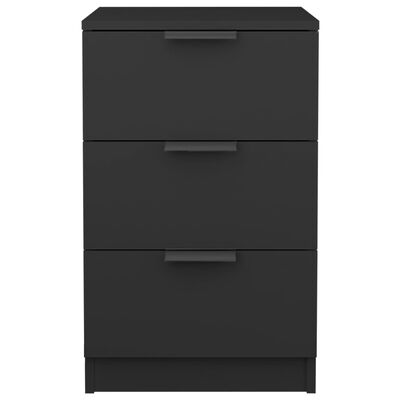 vidaXL Tables de chevet 2 pcs noir 40x36x65 cm