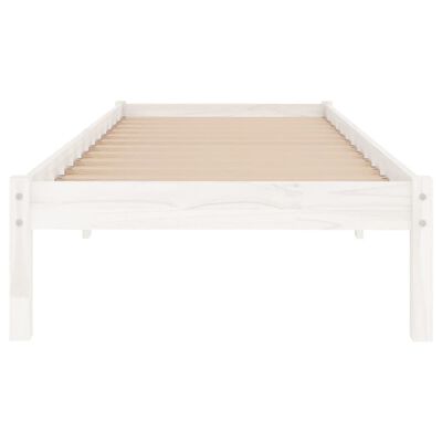 vidaXL Cadre de lit Blanc Bois de pin massif 90x200 cm