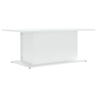 vidaXL Table basse blanc 102x55,5x40 cm bois d'ingénierie