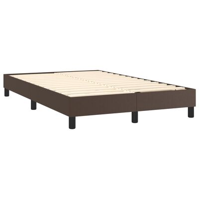 vidaXL Sommier à lattes de lit matelas et LED Marron 120x200 cm