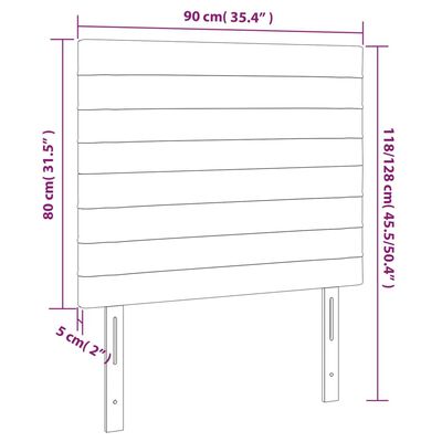 vidaXL Têtes de lit 2 pcs Crème 90x5x78/88 cm Tissu