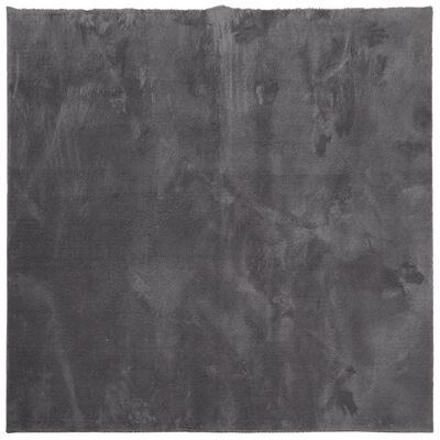 vidaXL Tapis HUARTE à poils courts doux lavable anthracite 240x240 cm