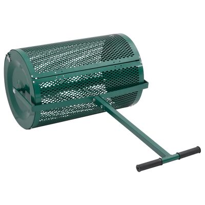 vidaXL Épandeur de compost vert Ø40x60 cm acier