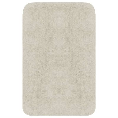 vidaXL Jeu de tapis de salle de bain 2 pcs Tissu Blanc