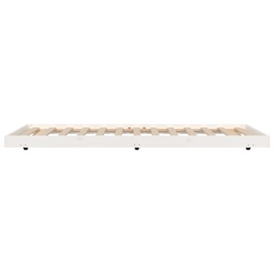 vidaXL Cadre de lit sans matelas blanc 80x200 cm bois massif de pin