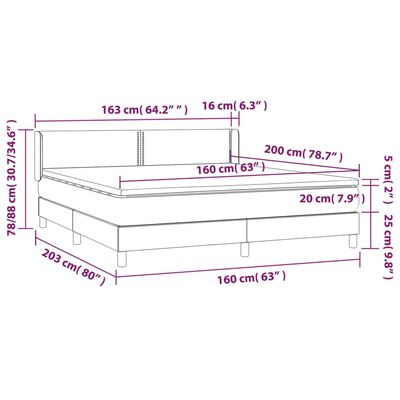 vidaXL Sommier à lattes de lit et matelas Bleu foncé 160x200cm Velours