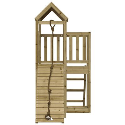 vidaXL Maisonnette de jeu avec mur d'escalade bois de pin imprégné