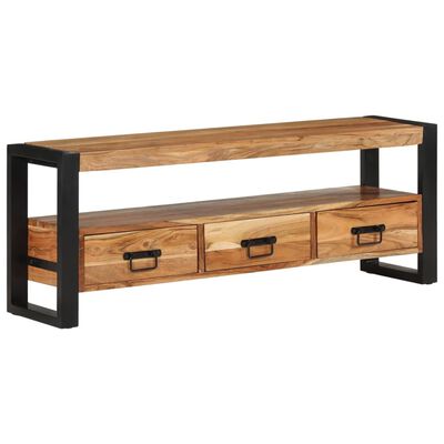 vidaXL Meuble TV 120x30x45 cm bois d'acacia massif