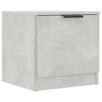 vidaXL Tables de chevet 2 pcs Gris béton 40x39x40 cm