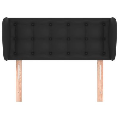 vidaXL Tête de lit avec oreilles Noir 83x23x78/88 cm Similicuir