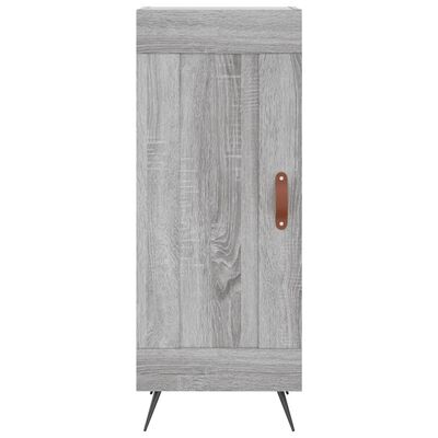 vidaXL Buffet haut Sonoma gris 34,5x34x180 cm Bois d'ingénierie