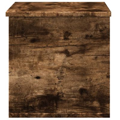 vidaXL Boîte de rangement chêne fumé 60x35x35 cm bois d'ingénierie