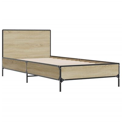 vidaXL Cadre de lit sans matelas chêne sonoma 75x190 cm