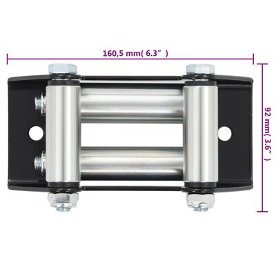 vidaXL Guide-câble à 4 voies Acier 3500-4500 lbs