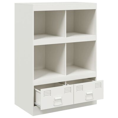 vidaXL Buffet haut blanc 67x39x95 cm acier