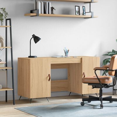 vidaXL Bureau chêne sonoma 140x50x75 cm bois d'ingénierie