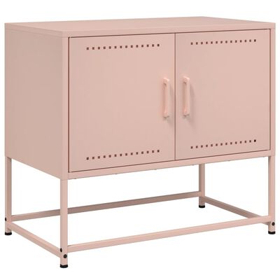 vidaXL Meuble TV rose 68,5x39x60,5 cm acier