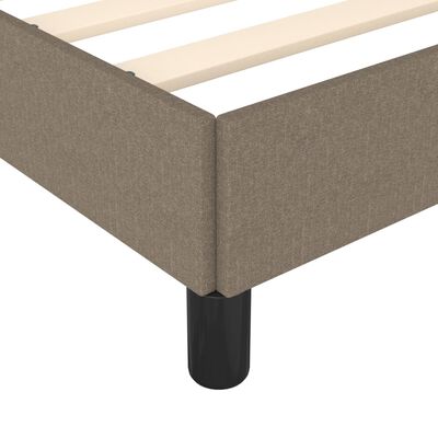 vidaXL Cadre de lit sans matelas taupe 120x190 cm tissu