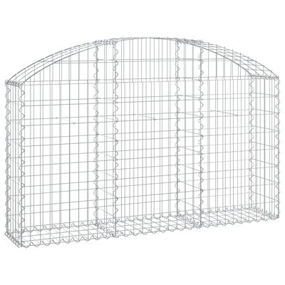 vidaXL Panier de gabions arqué 150x30x80/100 cm Fer galvanisé