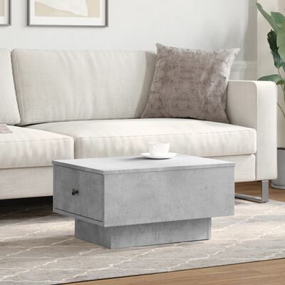 vidaXL Table basse gris béton 60x45x31 cm bois d'ingénierie