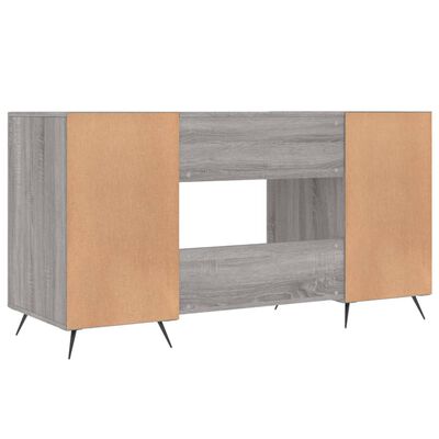 vidaXL Bureau sonoma gris 140x50x75 cm bois d'ingénierie