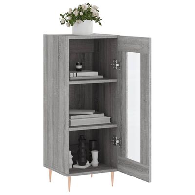 vidaXL Buffet Sonoma gris 34,5x34x90 cm Bois d'ingénierie