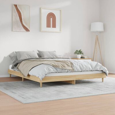 vidaXL Cadre de lit sans matelas chêne sonoma 160x200 cm