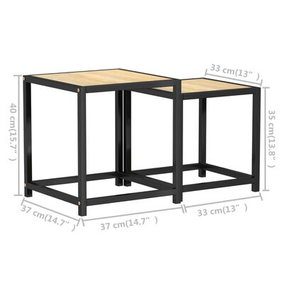 vidaXL Tables à thé 2 pcs MDF Chêne sonoma